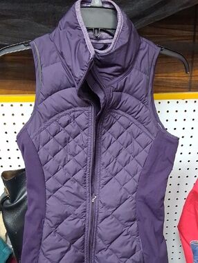 lululemon athletica Quilted Purple Vest - Sleeveless Zip Front